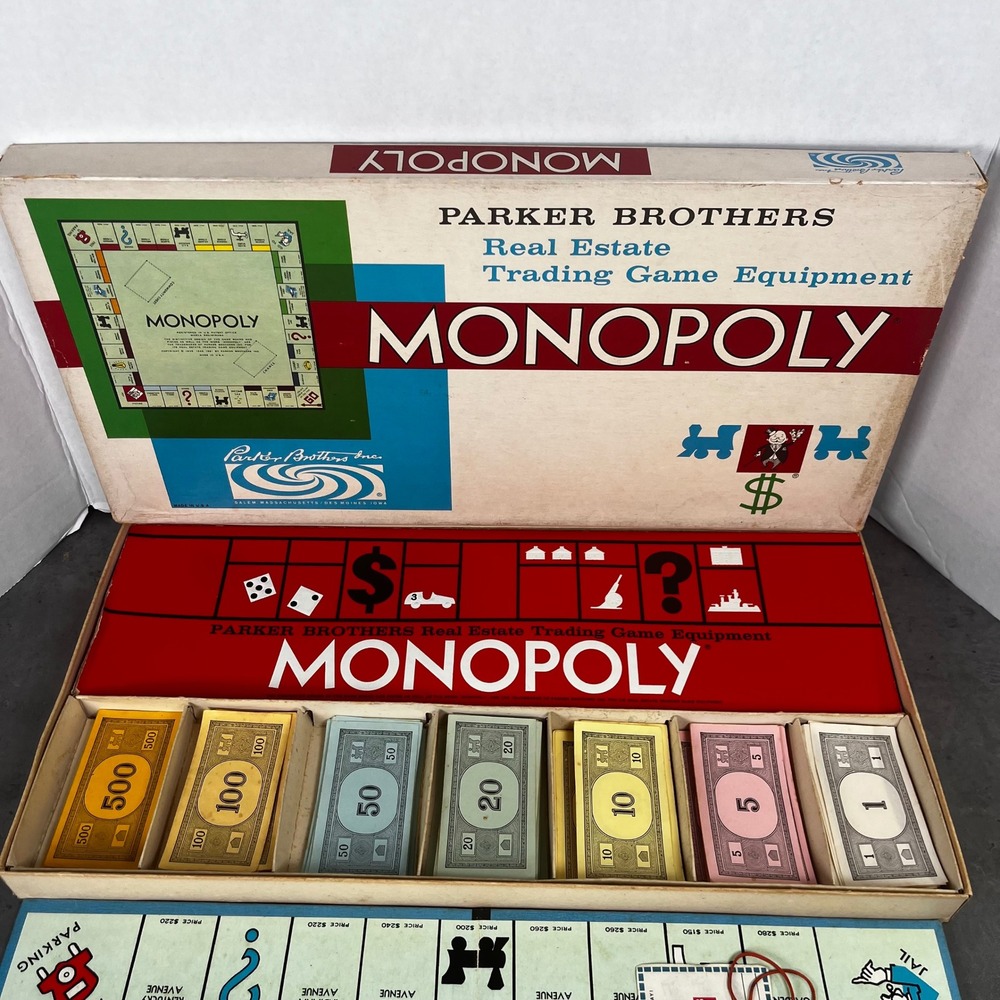 1961 Edition Monopoly Board Game Parker Brothers Real Estate Game MCM Complete! - Picture 14 of 16